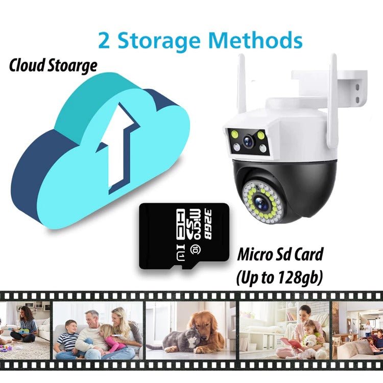 V380 Pro Smart PTZ Dual Lens Outdoor WiFi CCTV Camera – Full Color ...