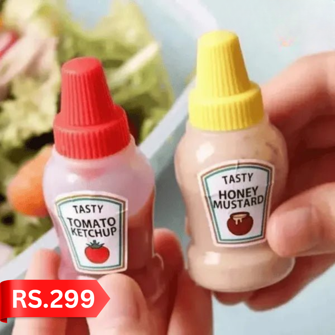 Mini Condiment Bottles/ Mini Ketchup Bottles (pack of 2)