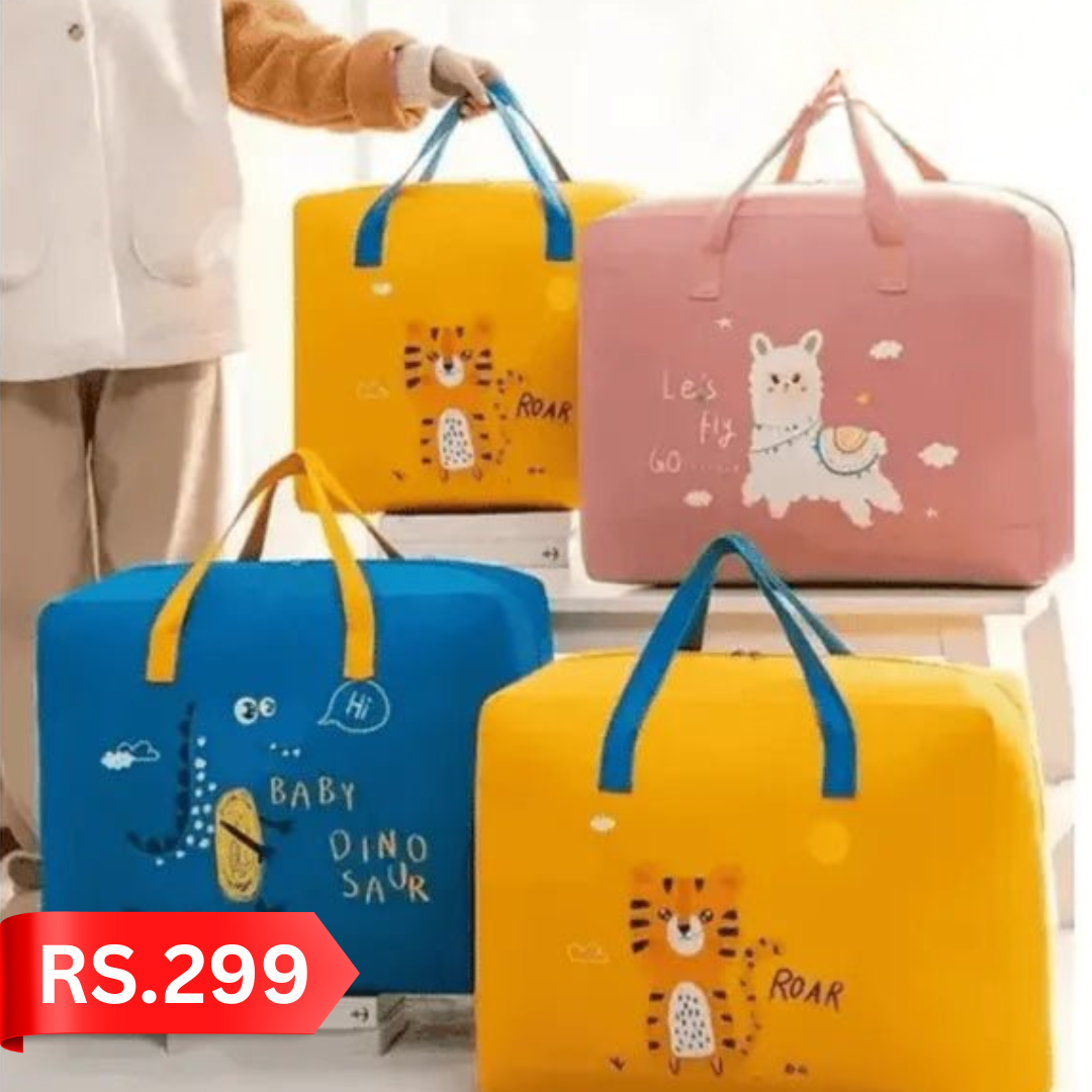 Portable Multifunction Storage Bag, Closet Organizer Moving Tote Bag, Reinforced Handles Zippered Organizer, Large Capacity Childbirth Bag