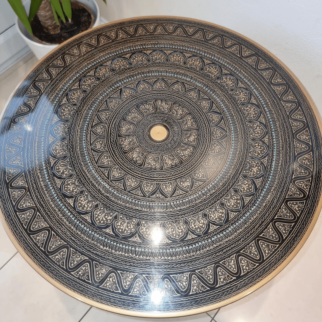 Handpainted Round wooden table