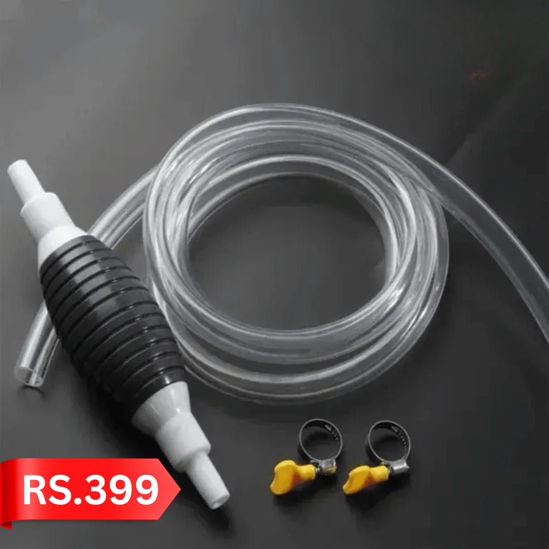 Premium High-Flow Manual Fuel Transfer Pump Kit – Portable Hand Siphon with 2M Hose for Petrol, Diesel, Oil & Water