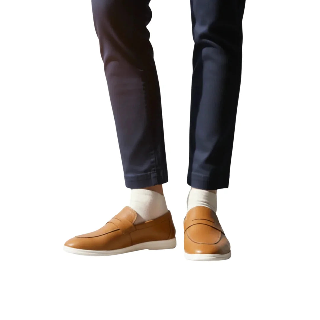 Classic Tan Leather Loafers – Casual & Formal Wear