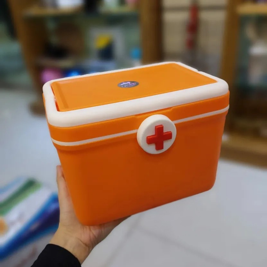 Portable First Aid Storage Box – Durable Medical Organizer