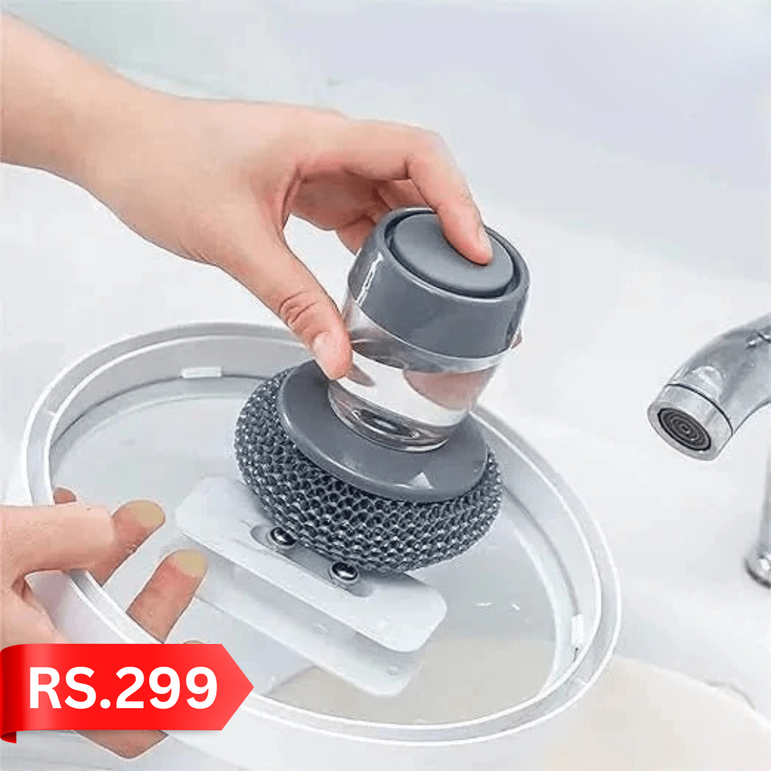 Autolink Automatic Dish Scrubber with Soap Dispenser – Kitchen Pot & Sink Cleaning Brush