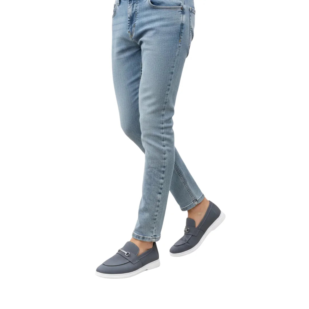 Classic Grey Suede Leather Loafers for Casual & Formal Wear