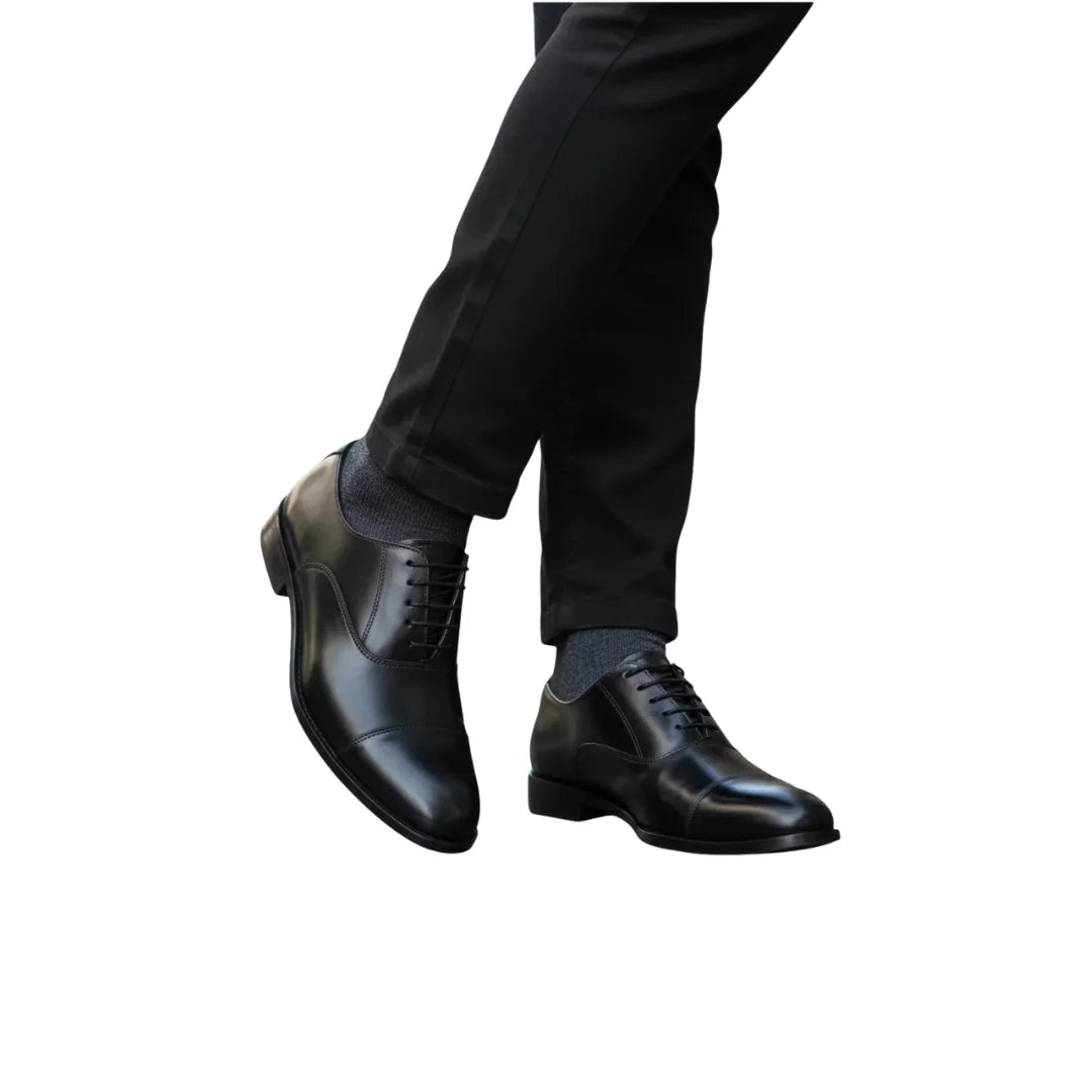 Oxford Black Leather Shoes for men | Formal Lace-Up Dress Shoes