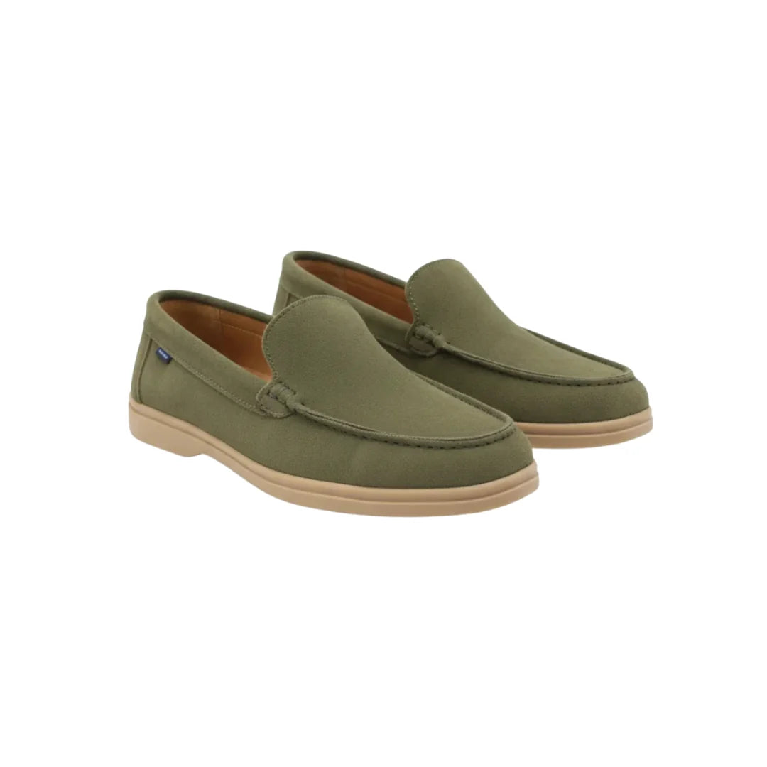 Men’s Olive Green Suede Leather Loafers – Lightweight & Comfortable Everyday Shoes