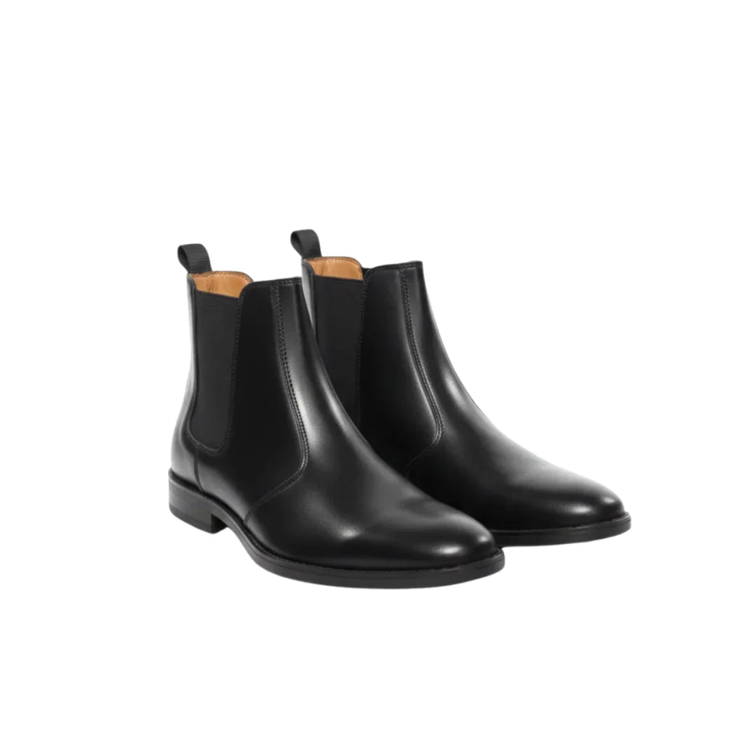 Men’s Premium Black Leather Chelsea Boots