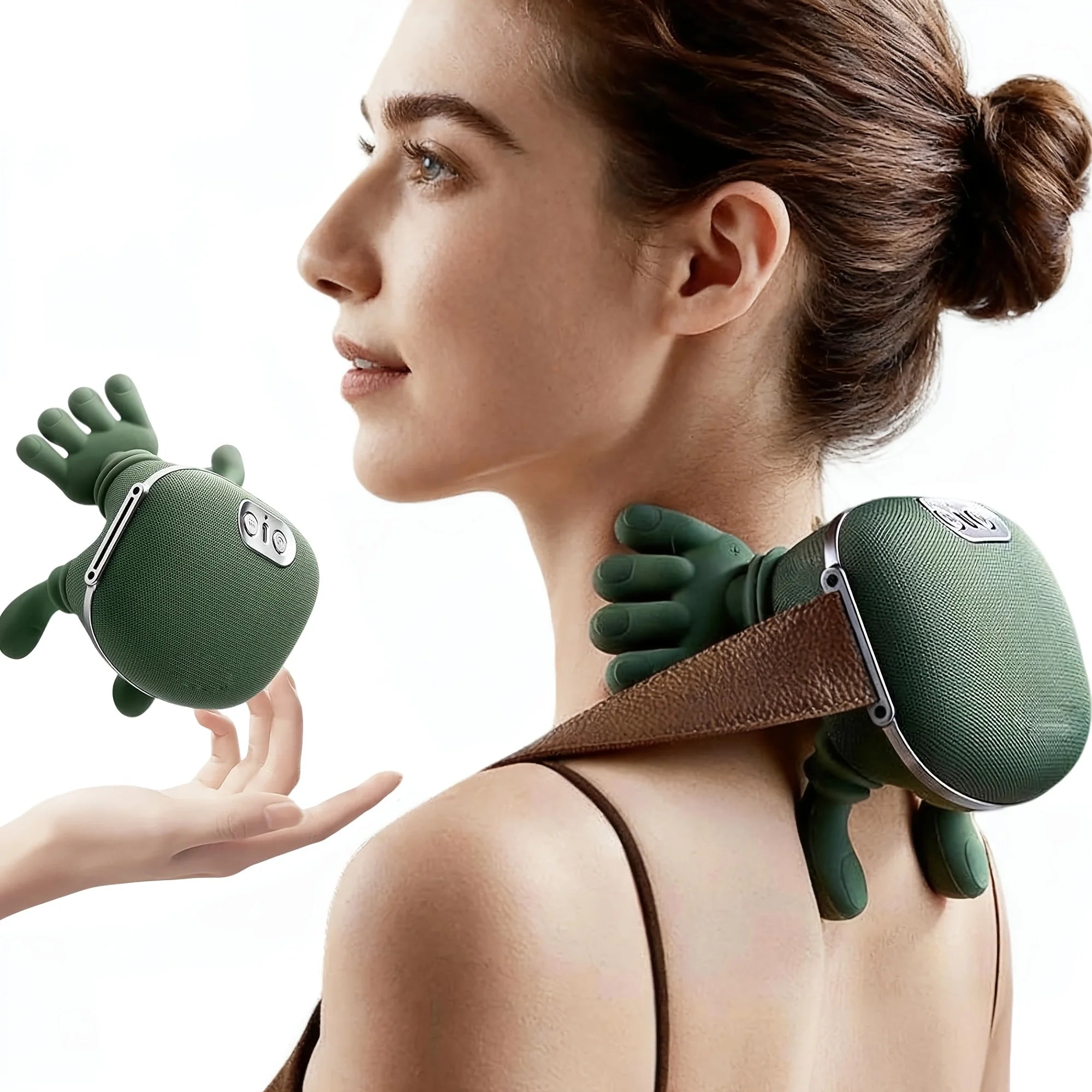 Electric Hand-Simulated Neck, Shoulder & Back Massager with Deep Tissue Kneading