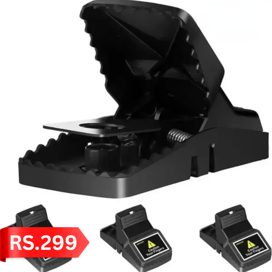 Heavy Duty Rat Trap – Extra Large Reusable Snap Traps for Mice & Rodents, Instant Kill, Easy to Set & Clean, Indoor/Outdoor Use