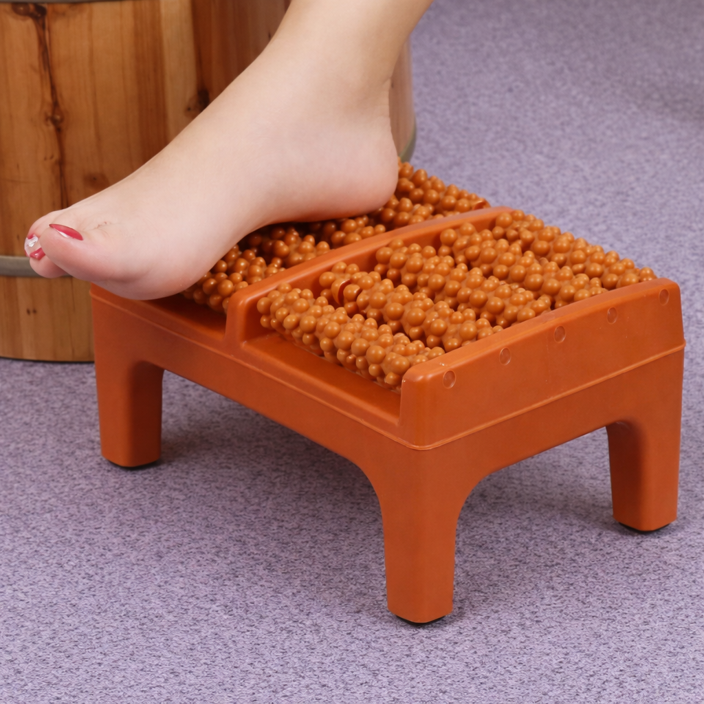 GARVALON Foot Roller Wheel Stool Compact Massage Tool for Tired Feet Lightweight Design for Relaxation and Muscle Relief Construction