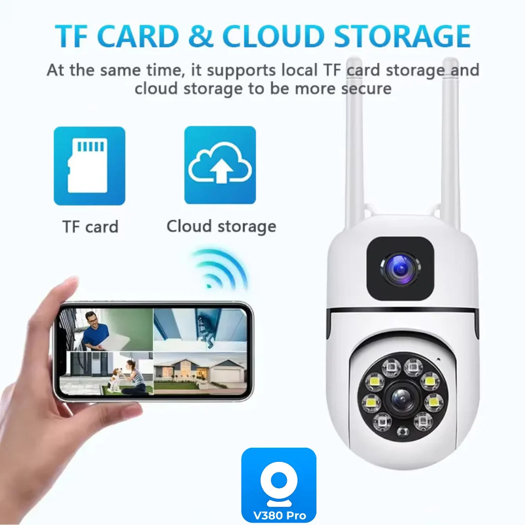 Dual Lens 2K 4MP Wireless PTZ Security Camera,2K 4MP