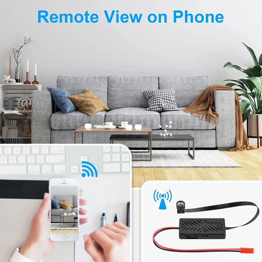 WiFi Mini Camera 1080P HD Monitoring Recorder Cam Supporting Motion Detection Remote Viewing Security Protection DIY Camera