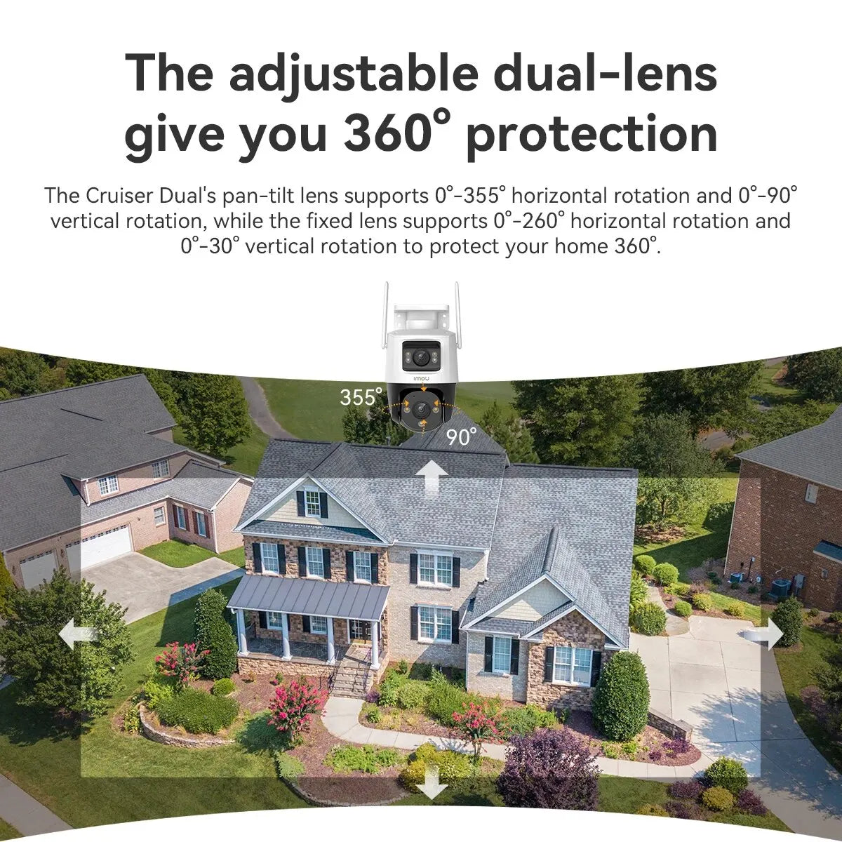 Original 6MP IMOU Dual Lens Outdoor Camera PT Camera Home Security IP Camera AI Human & Vehicle Detection Surveillance Camera 6MP