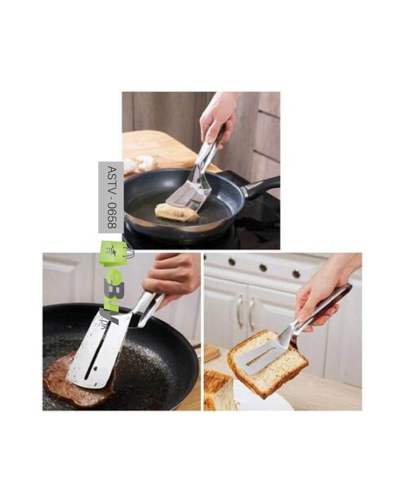 Stainless Steel Lift and flip Kitchen Frying Tong