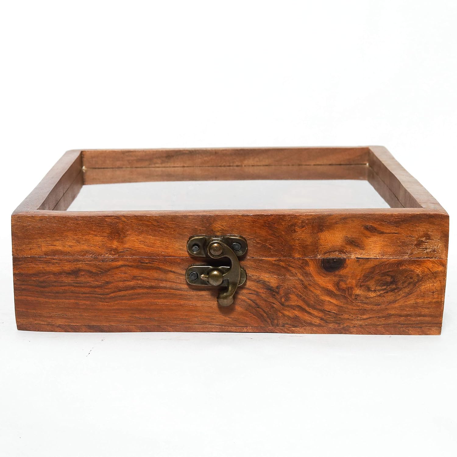 Bikler Handcrafted Antique Sheesham Wooden Spice Box with 9 Piece Container Durable Rectangular Kitchen Box to use as Spice Masala or Dry Fruit Holder or Condiment Set - AlifdukanAlifdukan types here :)