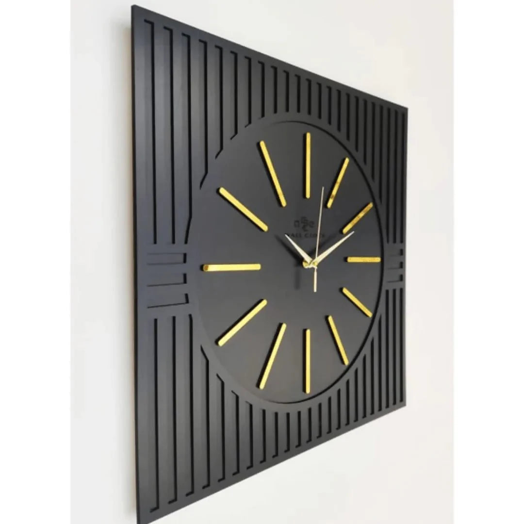 Black and Golden Metal Wall Clock - AlifdukanSmart Online Collection types here :)