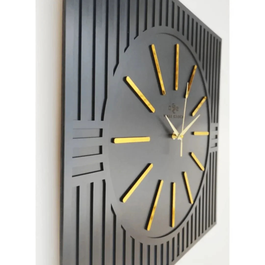 Black and Golden Metal Wall Clock - AlifdukanSmart Online Collection types here :)