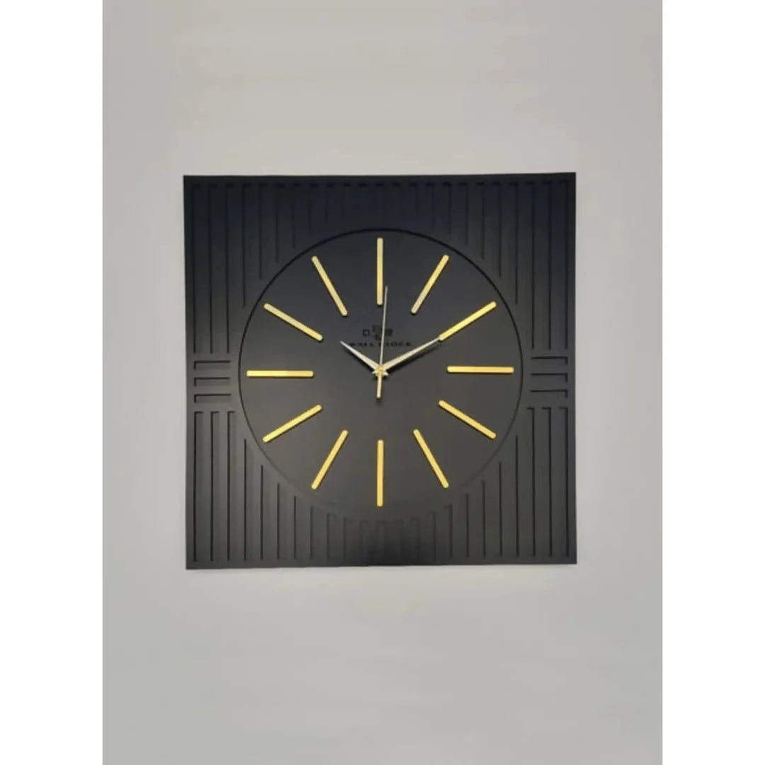 Black and Golden Metal Wall Clock - AlifdukanSmart Online Collection types here :)