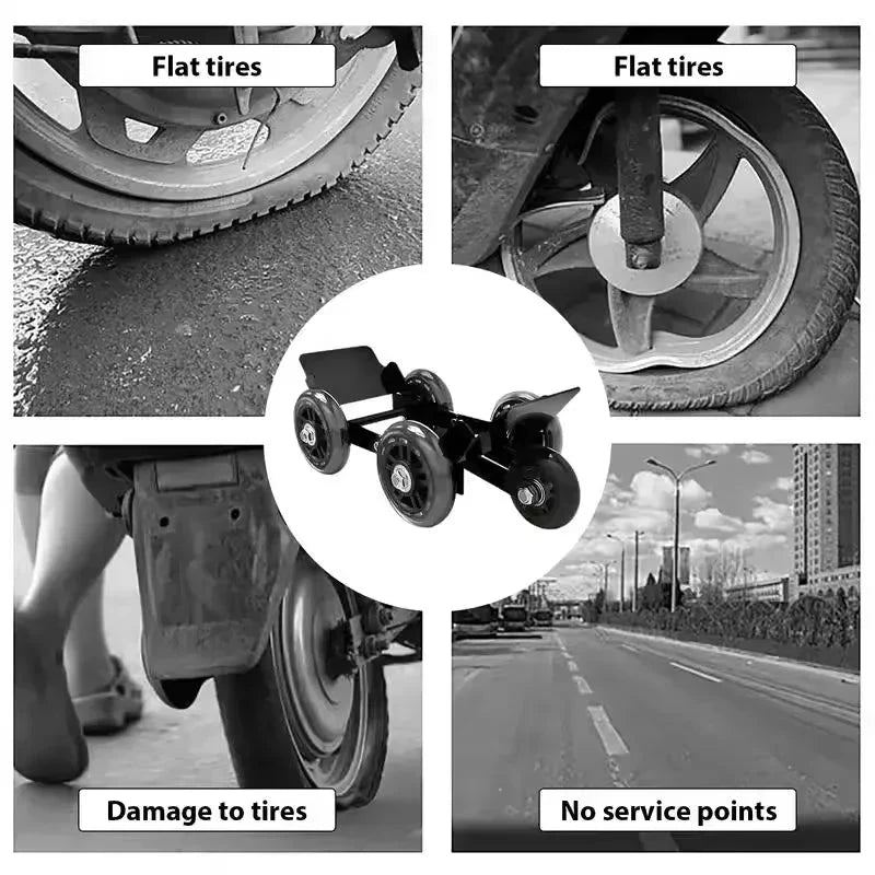 Car Jack Tire Skates, Flexible Emergency Tire Roller, Powerful Boost for Motorcycles, Flat Tire Booster Move Tool with 5 Wheels, Tire Wheel Dolly, Flat Tire Booster.