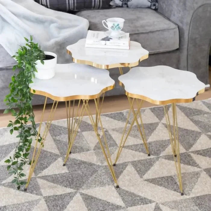 flower white/Black Side table / Coffee Table - AlifdukanMini Supplier types here :)