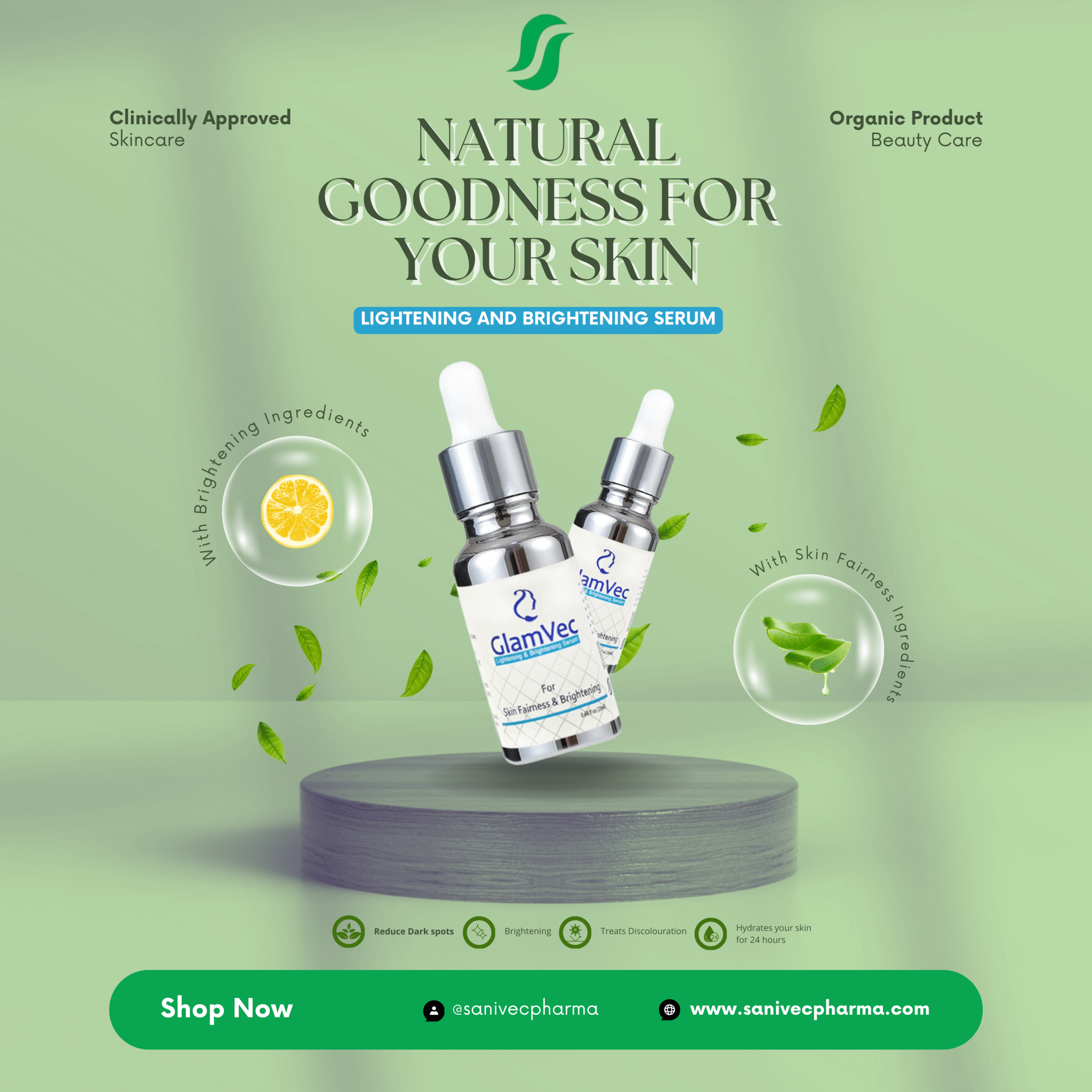 GlamVec Brightening Serum - AlifdukanSanivec Pharma types here :)