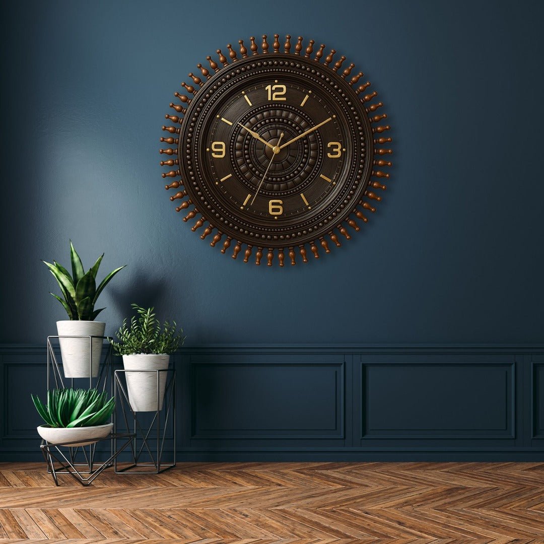 Handcrafted Wooden Round Wheel Ship Clock.... 22 inches... - AlifdukanAlifdukan types here :)