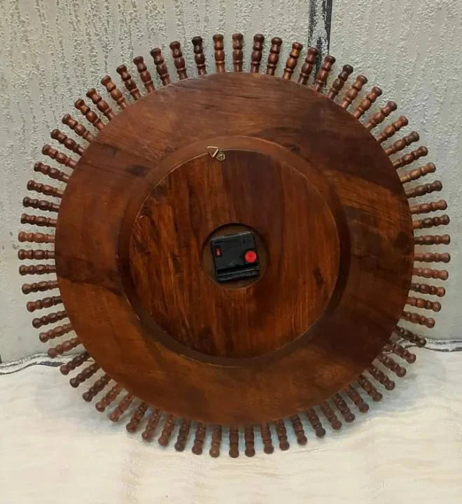 Handcrafted Wooden Round Wheel Ship Clock.... 22 inches... - AlifdukanAlifdukan types here :)