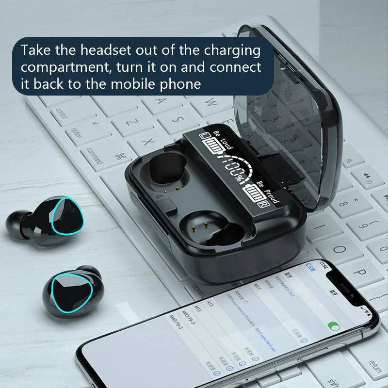 M10 Wireless Earbuds Bluetooth Earphones Noise Cancellation - AlifdukanEver Green types here :)