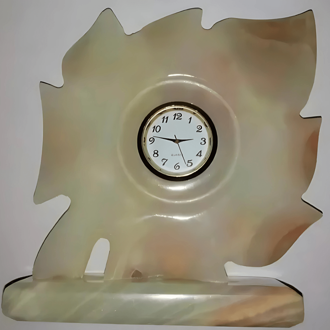 Marble Onyx leaf shape clock - AlifdukanAlifdukan types here :)