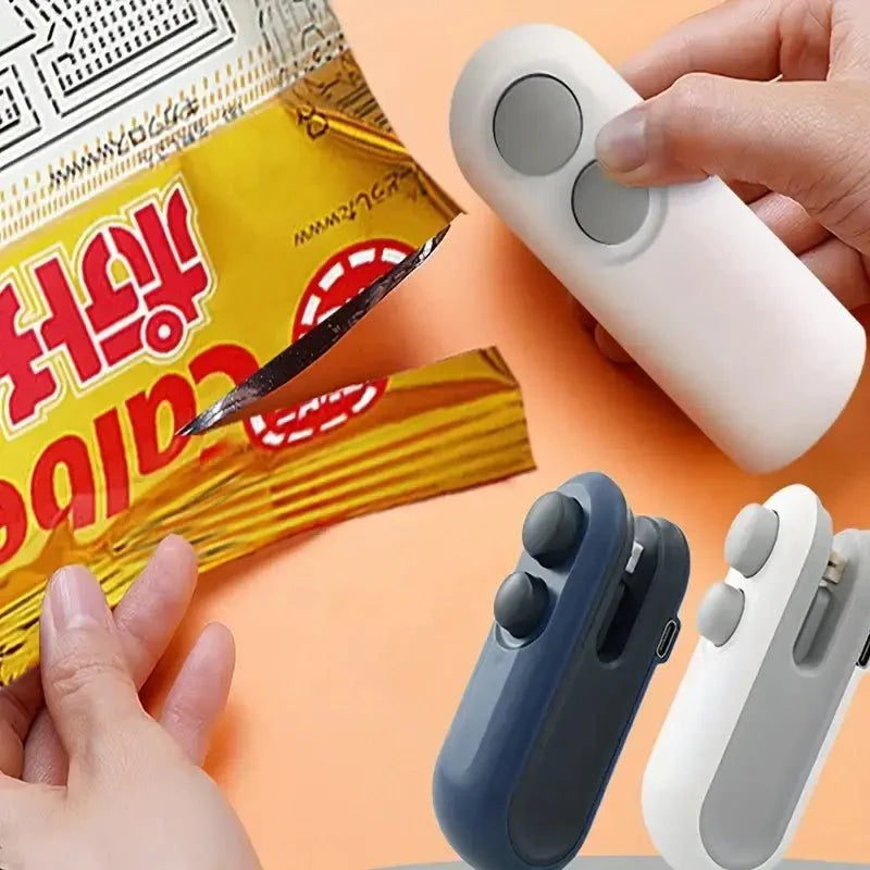 Mini Bag Sealer for Reseal Snacks and Saving,Rechargeable 2 in 1 USB Type C - AlifdukanAlifdukan types here :)