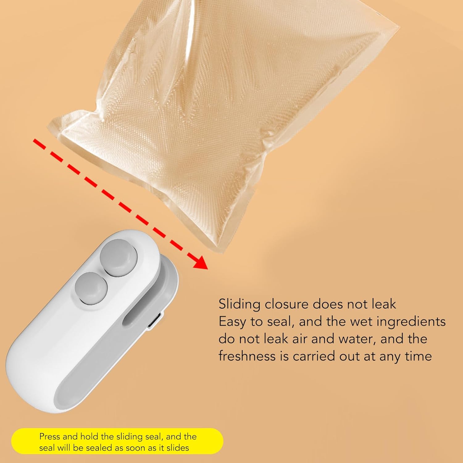 Mini Bag Sealer for Reseal Snacks and Saving,Rechargeable 2 in 1 USB Type C - AlifdukanAlifdukan types here :)