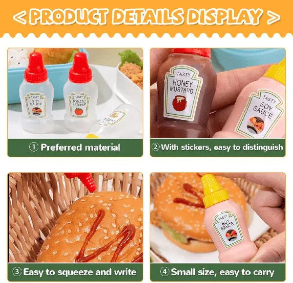 Mini Condiment Bottles/ Mini Ketchup Bottles (pack of 2) - AlifdukanAlifdukan types here :)