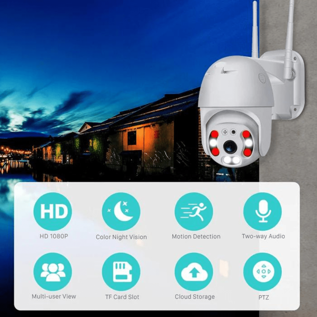 Outdoor Security Camera, Surveillance Camera 2.4GHz WiFi for Shop (US Plug) - AlifdukanAlifdukan types here :)