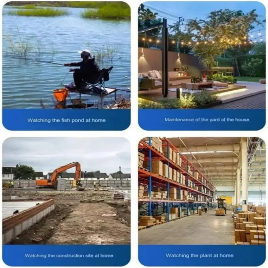 Outdoor Waterproof Wireless WiFi HD Security Camera, 3 Lens Security Camera Outdoor, Mini Hd WiFi Security Camera 360, Outdoor Waterproof WL Security Camera for Home (3 Lens) - AlifdukanAlifdukan types here :)