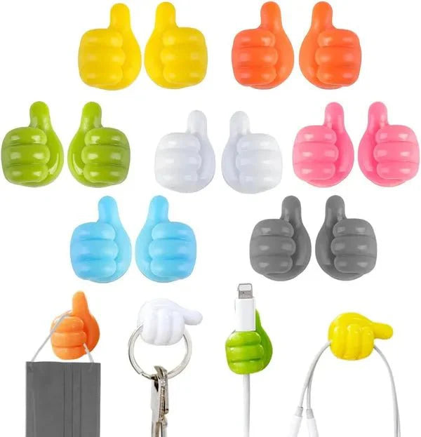 (pack of 2)Thumbs Up Wall Hook | Fun Silicone Self - Adhesive Hanger for Keys, Wires & More - AlifdukanAlifdukan types here :)