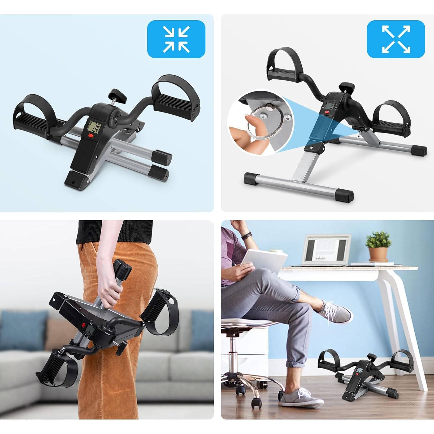 Pedal Exerciser Mini Exercise Bike Arm and Leg Exercise Peddler Machine - AlifdukanAlifdukan types here :)