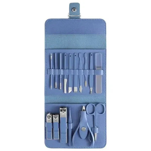 Premium 16 - in - 1 Professional Manicure & Pedicure Nail Care Set with Leather Case - AlifdukanAlifdukan types here :)