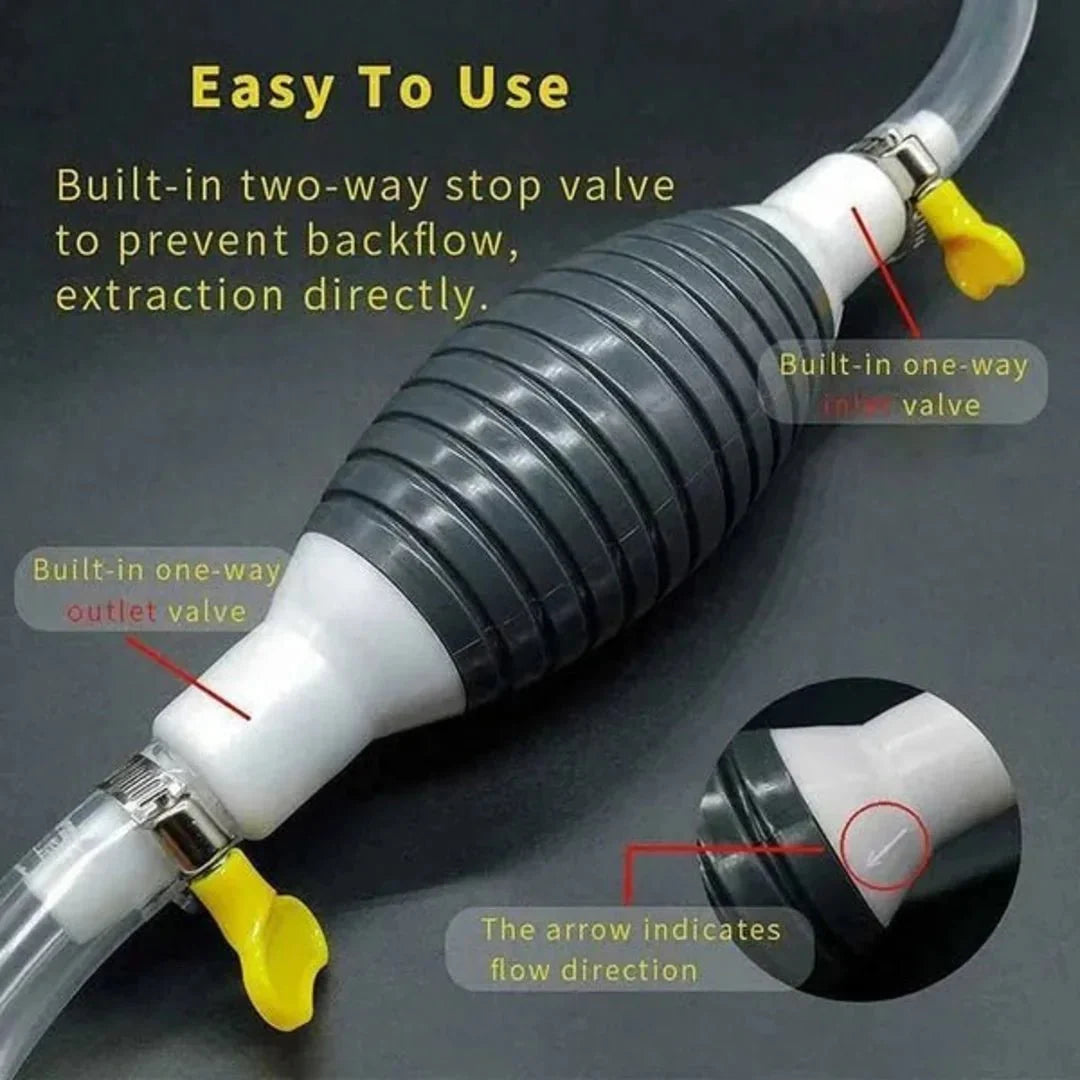 Premium High - Flow Manual Fuel Transfer Pump Kit – Portable Hand Siphon with 2M Hose for Petrol, Diesel, Oil & Water - AlifdukanAlifdukan types here :)