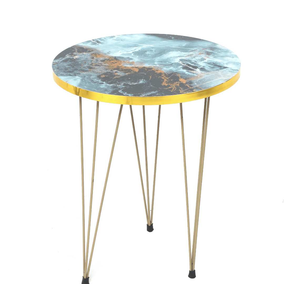 Round White/Black Side Table / Coffee Table - AlifdukanMy Store types here :)