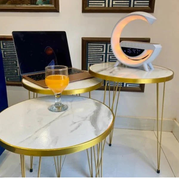 Round White/Black Side Table / Coffee Table - AlifdukanMy Store types here :)