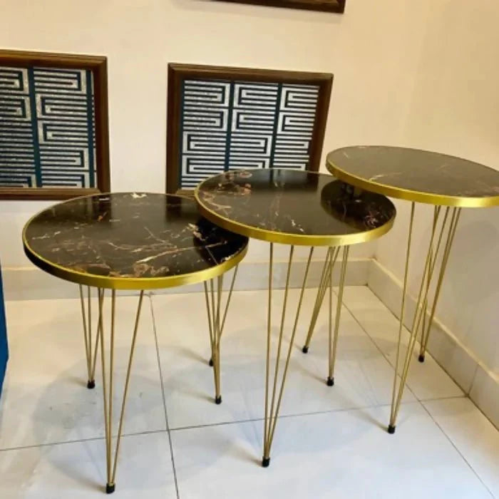 Round White/Black Side Table / Coffee Table - AlifdukanMini Supplier types here :)