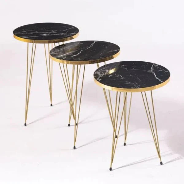 Round White/Black Side Table / Coffee Table - AlifdukanMy Store types here :)