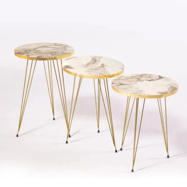 Round White/Black Side Table / Coffee Table - AlifdukanMy Store types here :)