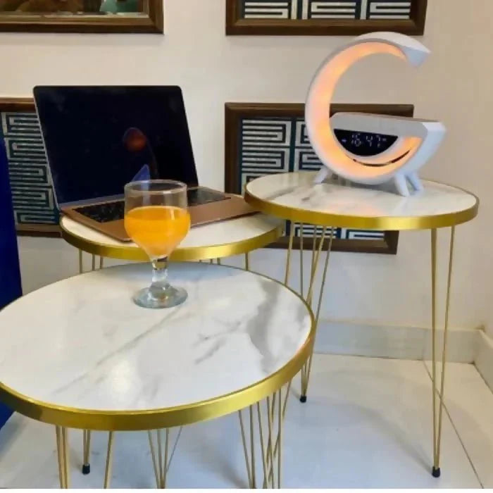 Round White/Black Side Table / Coffee Table - AlifdukanSmart Online Collection types here :)