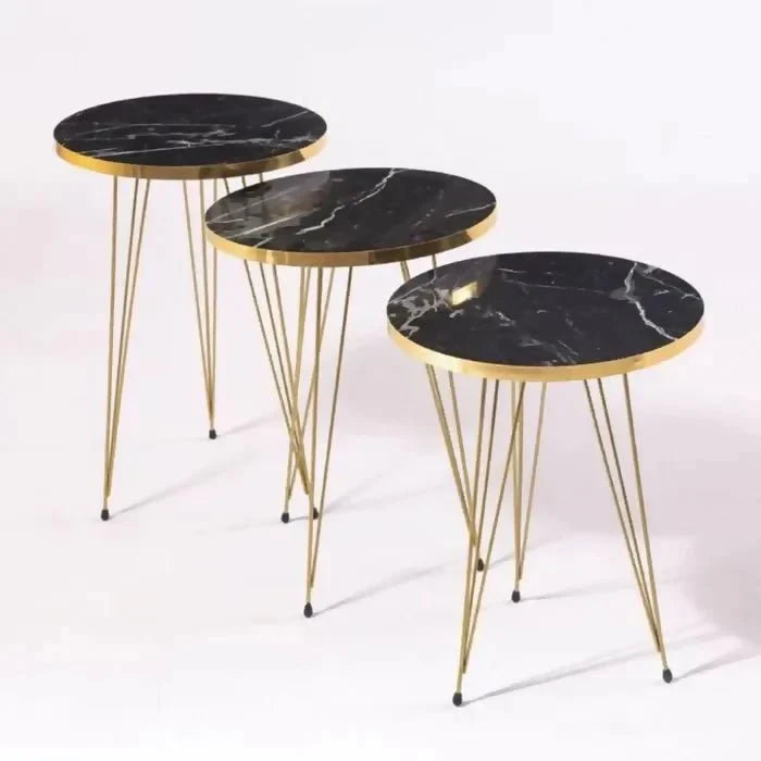 Round White/Black Side Table / Coffee Table - AlifdukanSmart Online Collection types here :)