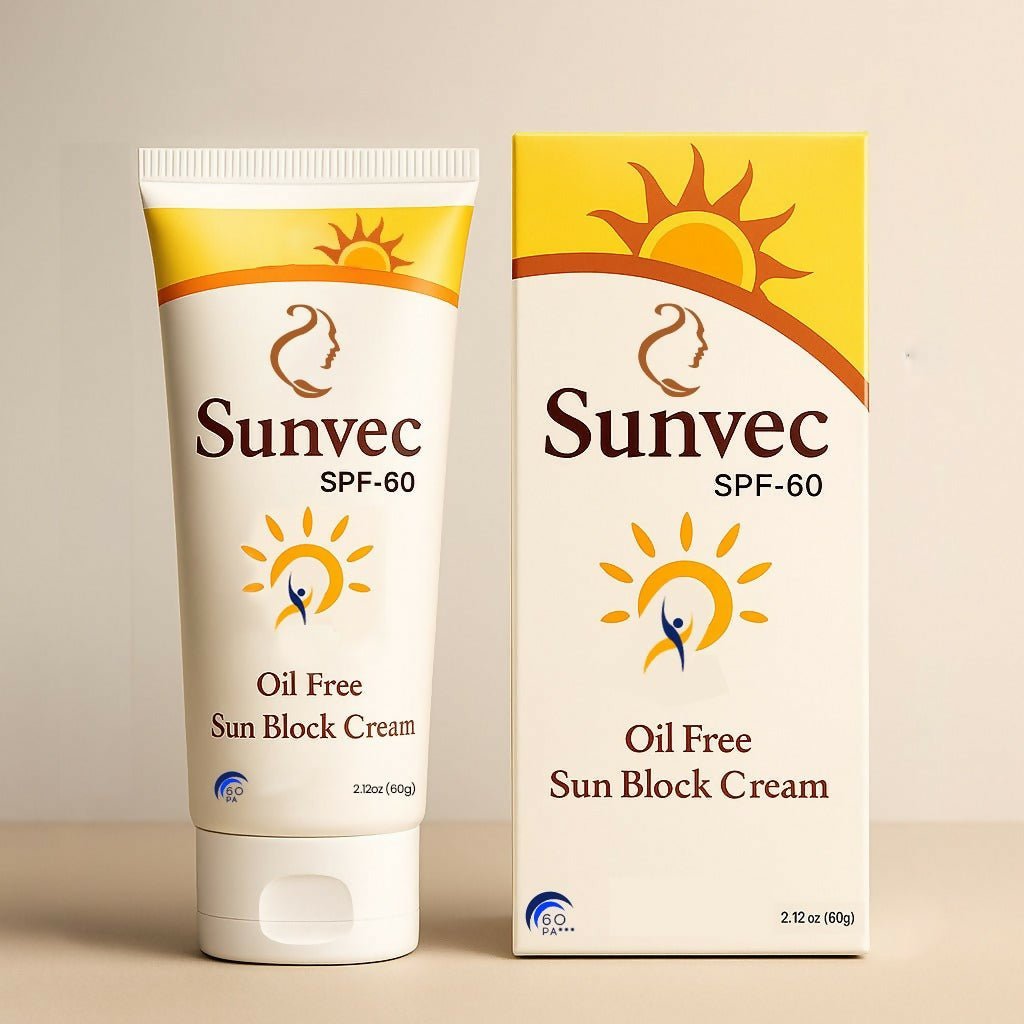 Sunvec SPF - 60 Sun Block Cream | Moisturizing, 