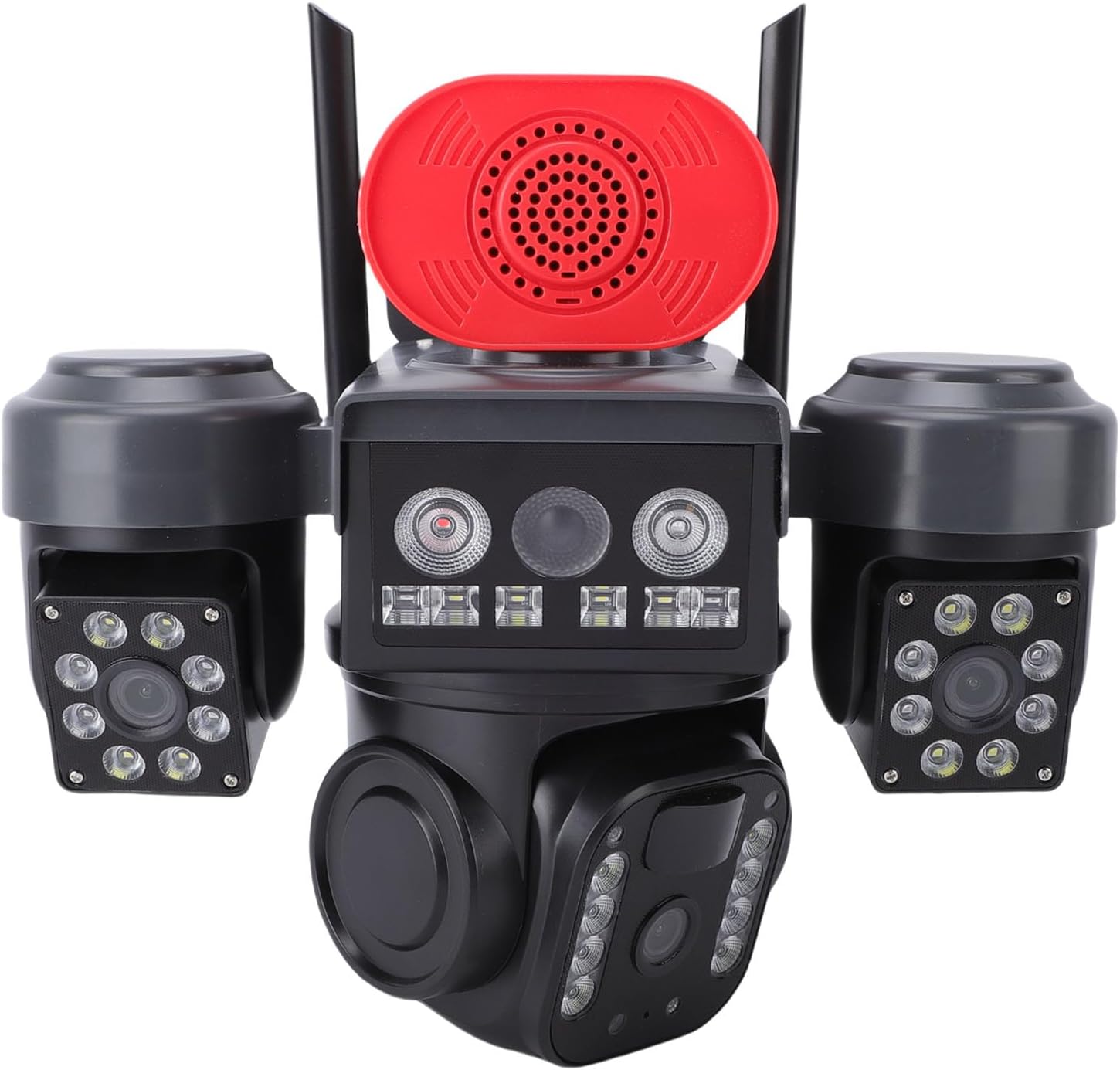 Triple Lens Solar Security Camera, Outdoor Wireless 360 Degree View, 2.4GHz WiFi AI Motion Detection, 12MP HD IP66 Weather Proof for Yard Home Shop Warehouse - AlifdukanAlifdukan types here :)