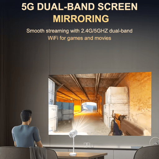 TS - 6 4k Android 11.0 Projector Movie Theater Office Internet Mobile Outdoor Smart TV Movie Projector - AlifdukanAlifdukan types here :)