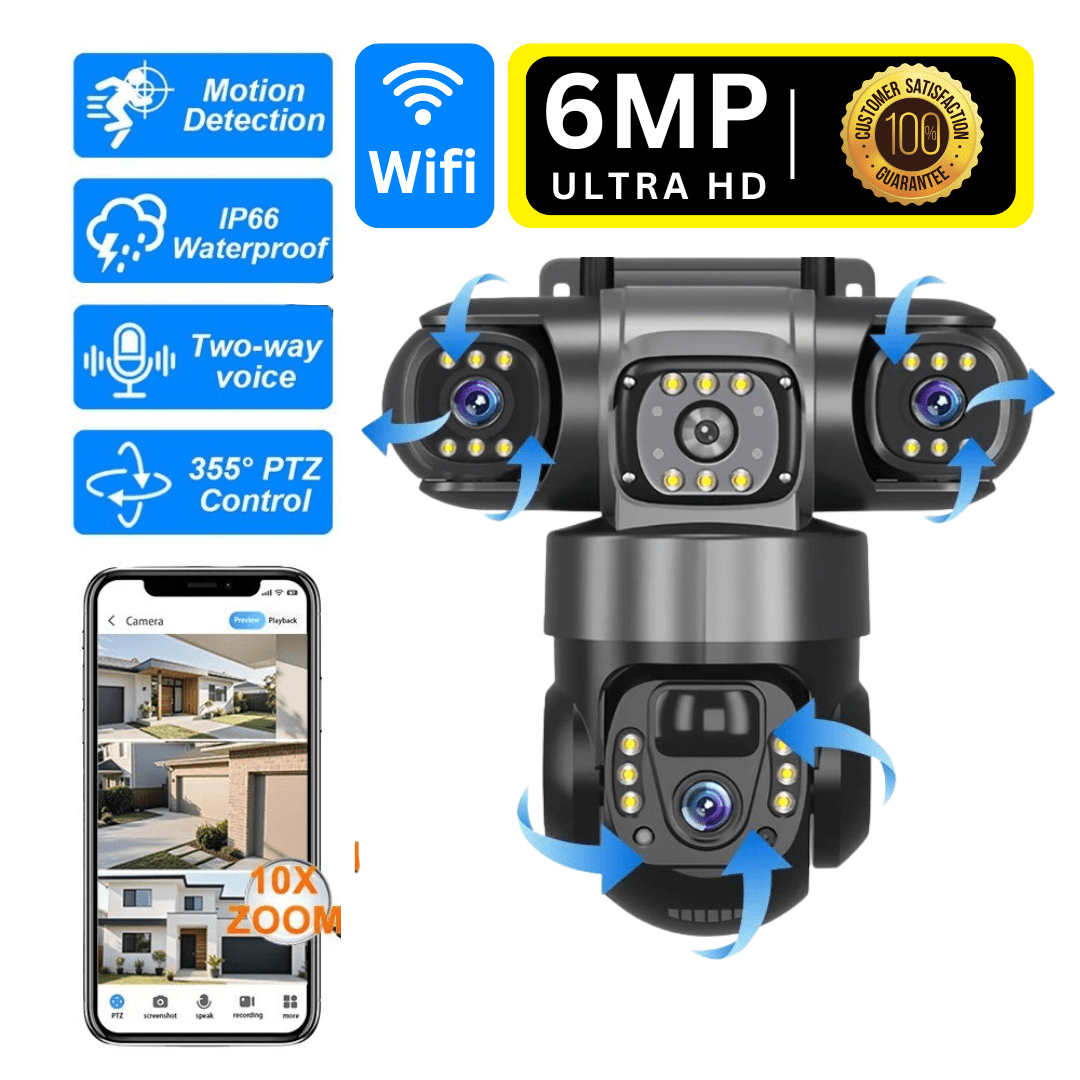 V380 PRO Three Lens WiFi IP Camera HD 2MP+2MP+2MP Outdoor Waterproof Two Way Intercom Full Color Night Vision PTZ CCTV Security Camera - AlifdukanAlifdukan types here :)